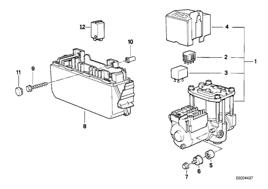 Diagram Anti block system-control unit for your BMW