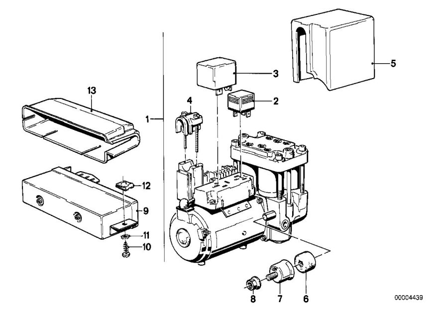 Diagram Anti block system-control unit for your BMW