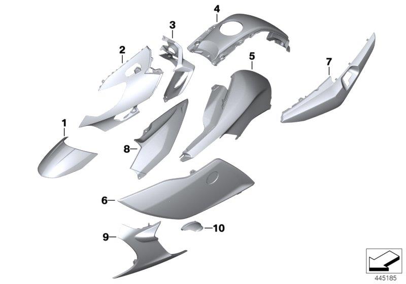 Diagram Painted parts WN0N cosmic/blackstorm for your 2013 BMW K1600GT   