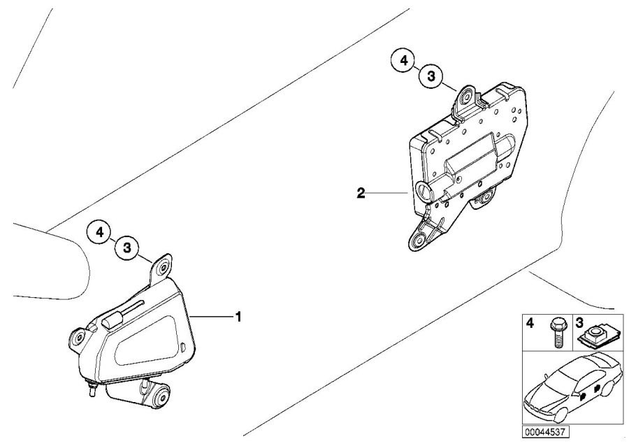 Le diagramme Airbag latéral pour votre BMW
