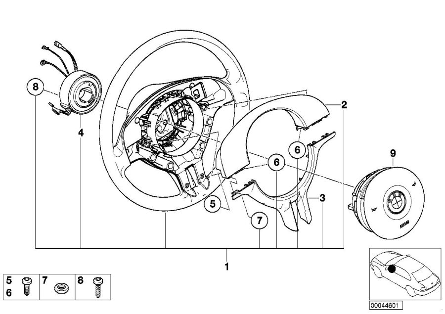 Diagram Sport st.whl.airbag w decorative covers for your 2023 BMW X3  30eX 