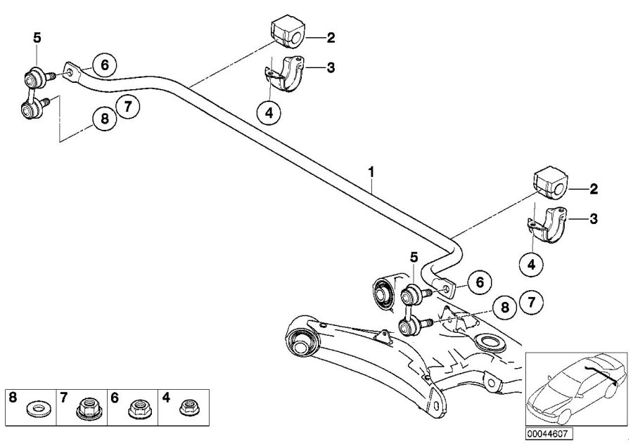 Diagram Stabilizer, rear for your 2015 BMW M6   