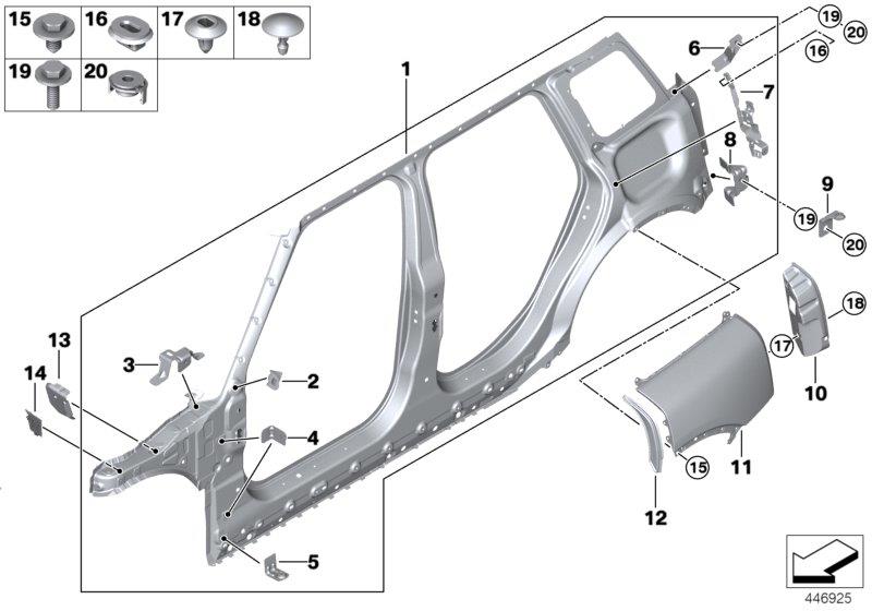 Diagram Body-side frame for your MINI