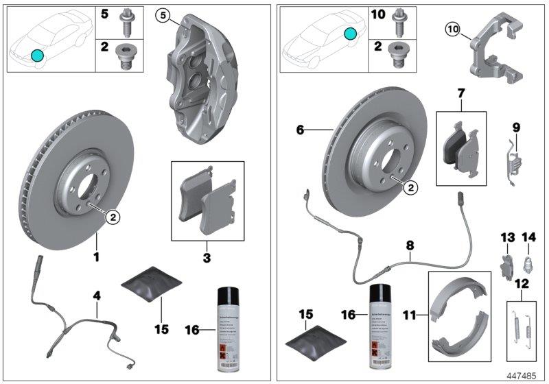 Diagram Brake service for your 2011 BMW X6   