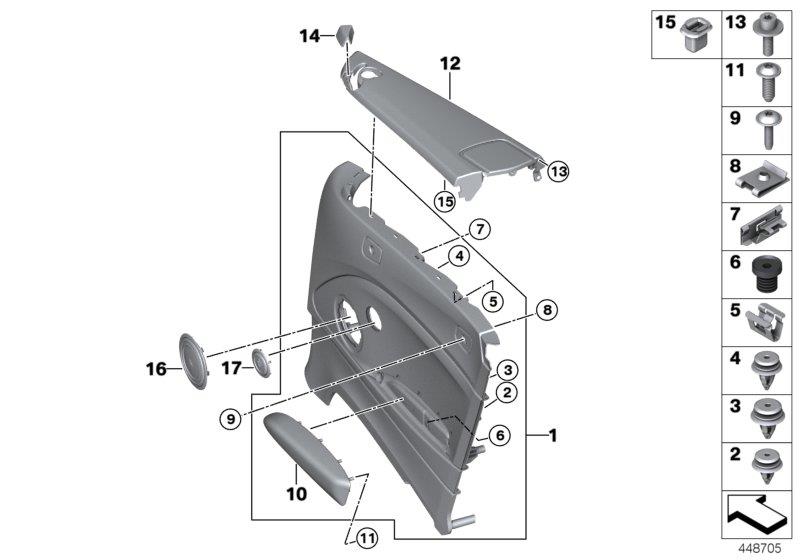 Diagram Lateral trim panel rear for your 1995 BMW