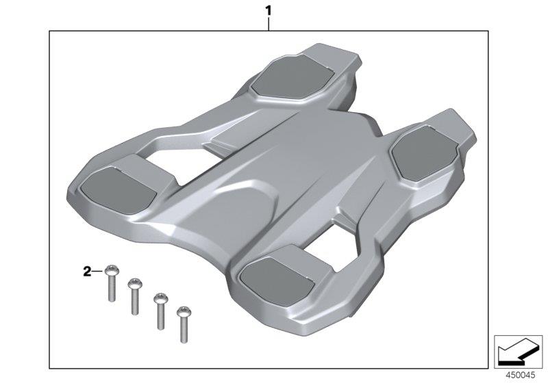 Diagram Luggage rack, shock-insulated for your BMW R nineT  