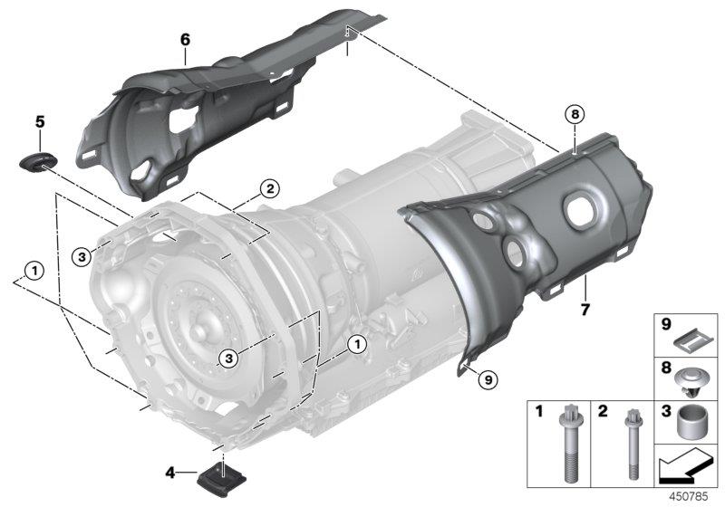 Diagram Gearbox mounting parts for your 2017 BMW M4 GTS   