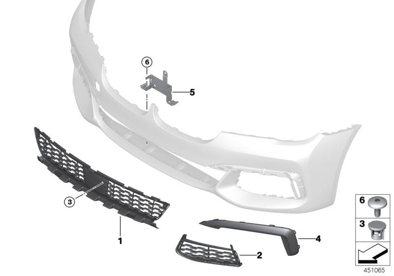 Diagram M trim decor elements, front for your BMW