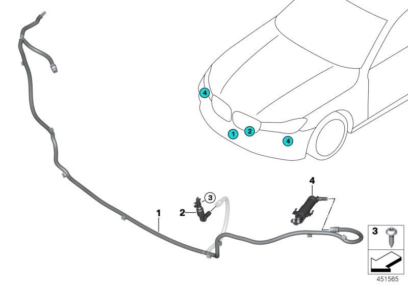 Diagram SINGLE PARTS FOR HEAD LAMP CLEANING for your BMW