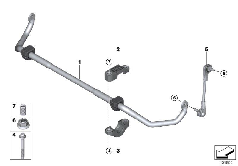 Diagram Stabilizer, front for your 2010 BMW M6   