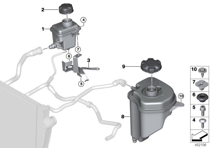 Diagram Expansion tank for your 2016 BMW X5   