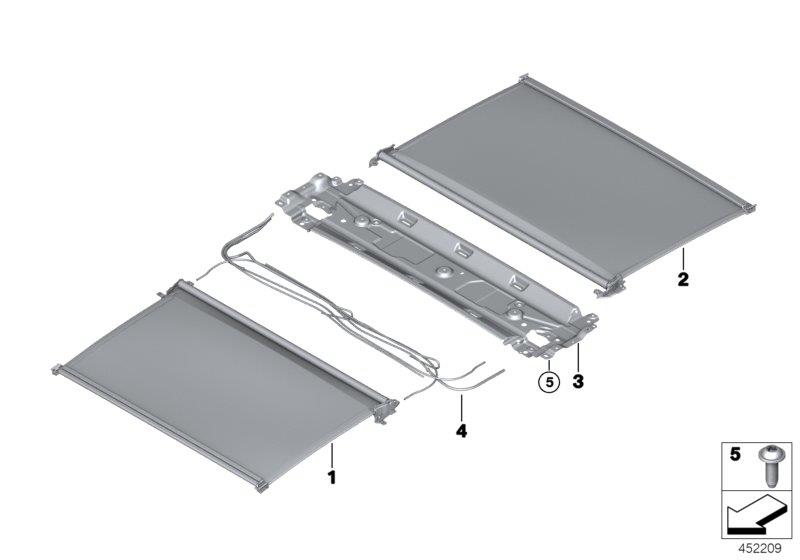 Diagram Panorama glass roof, roller for your BMW M6  