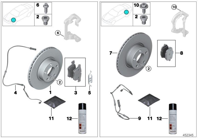 Diagram Brake service for your BMW X4  