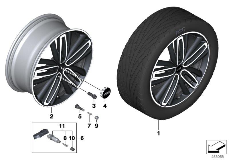 Diagram JCW LM wheel Radial Spoke 526 - 19" for your MINI
