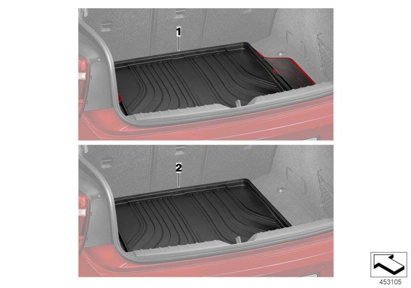 Diagram Fitted luggage compartment mat for your 2019 BMW 320iX   