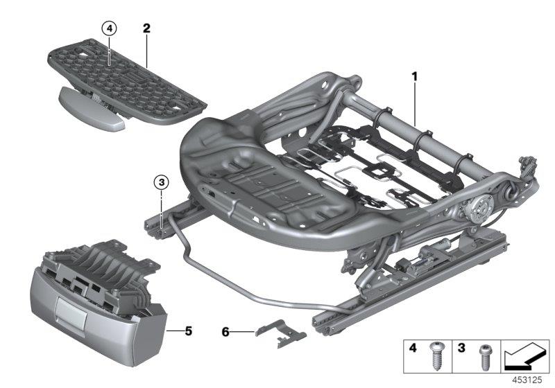 Diagram Seat, front, seat frame for your BMW