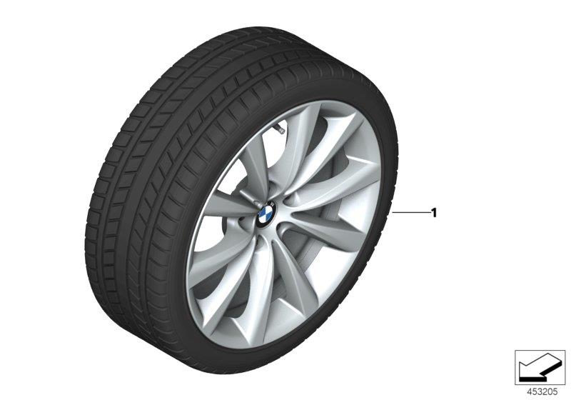 Diagram Winter wheel with tire V-spoke 642 - 18" for your BMW 750iX  