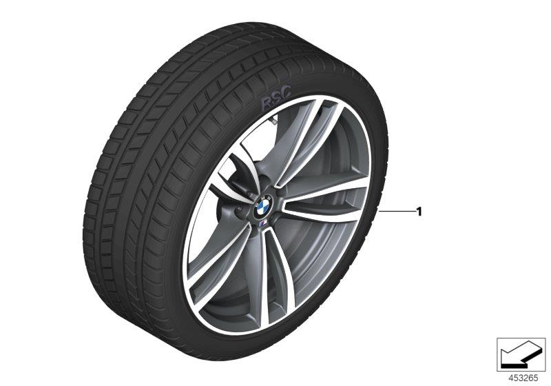 Diagram Winter wheel w.tire M doub.sp.647M-19" for your BMW