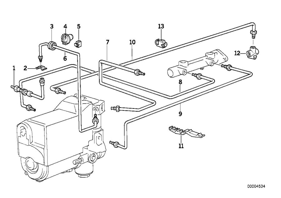 Diagram Brake pipe front abs for your 2015 BMW M235i   