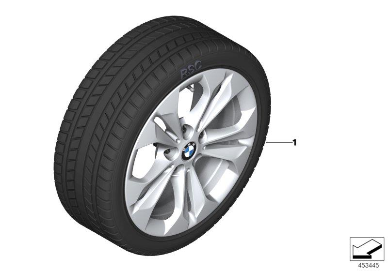 Diagram Winter wheel w.tire double sp.564 -17" for your 2018 BMW X1   