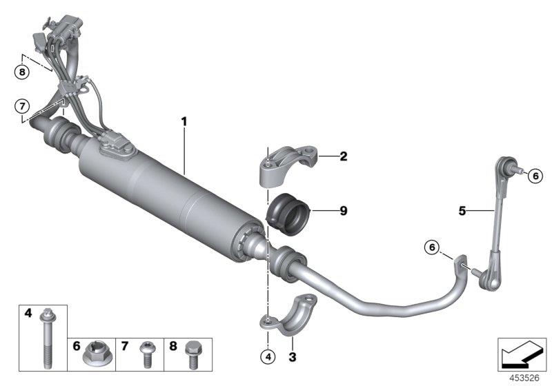 Diagram Front stabilizer bar/Dynamic Drive for your 2012 BMW M6   