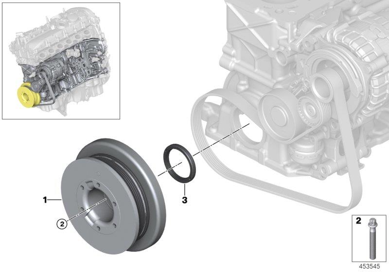 Diagram Belt Drive-Vibration Damper for your BMW 323i  