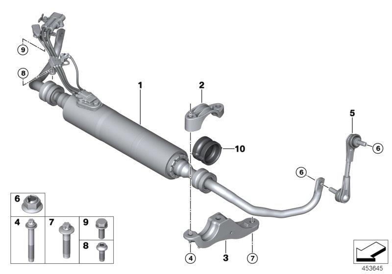 Diagram Stabilizer, front / Dynamic Drive, AWD for your 2010 BMW M6   