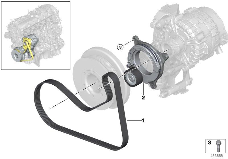 Diagram Belt Drive for your BMW 440i  