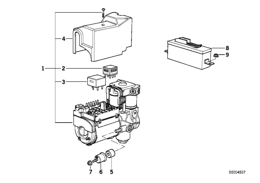 Diagram Anti block system-control unit for your BMW