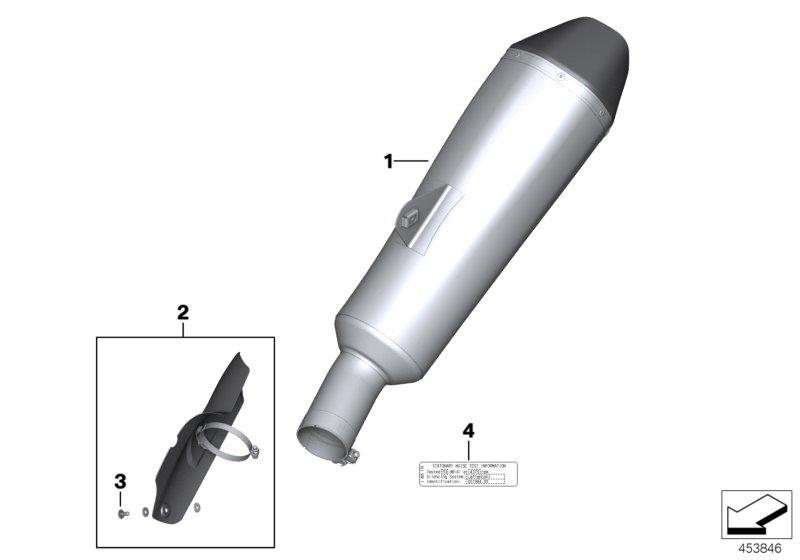 Diagram Sport silencer for your 2016 BMW R1200RS   