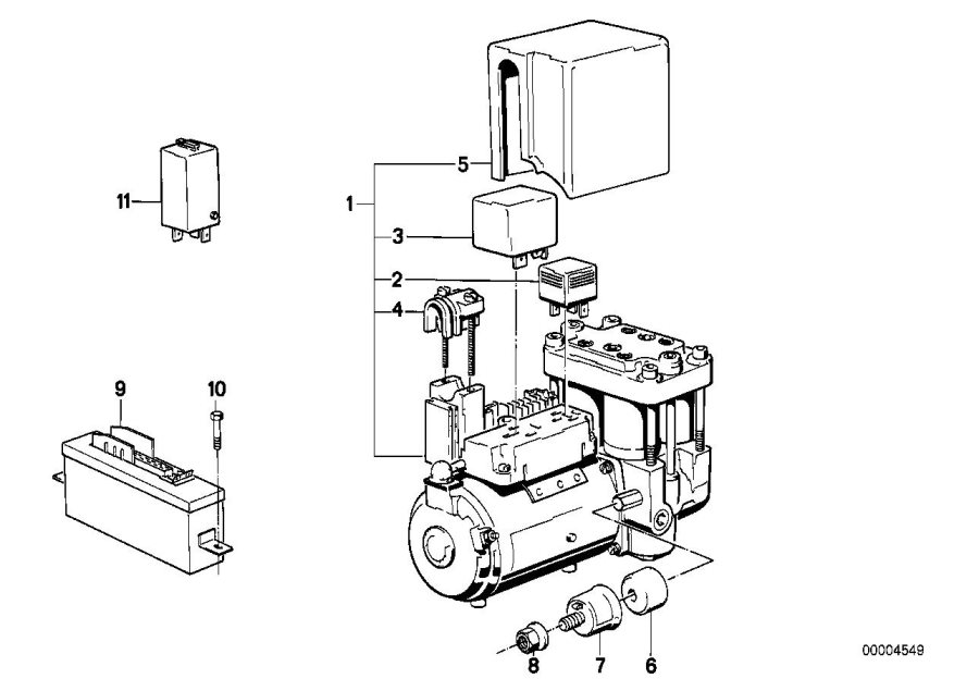 Diagram Anti block system-control unit for your BMW