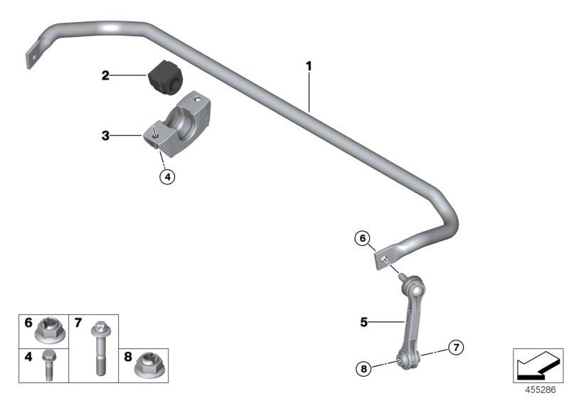 Diagram Stabilizer, rear for your 2015 BMW M6   