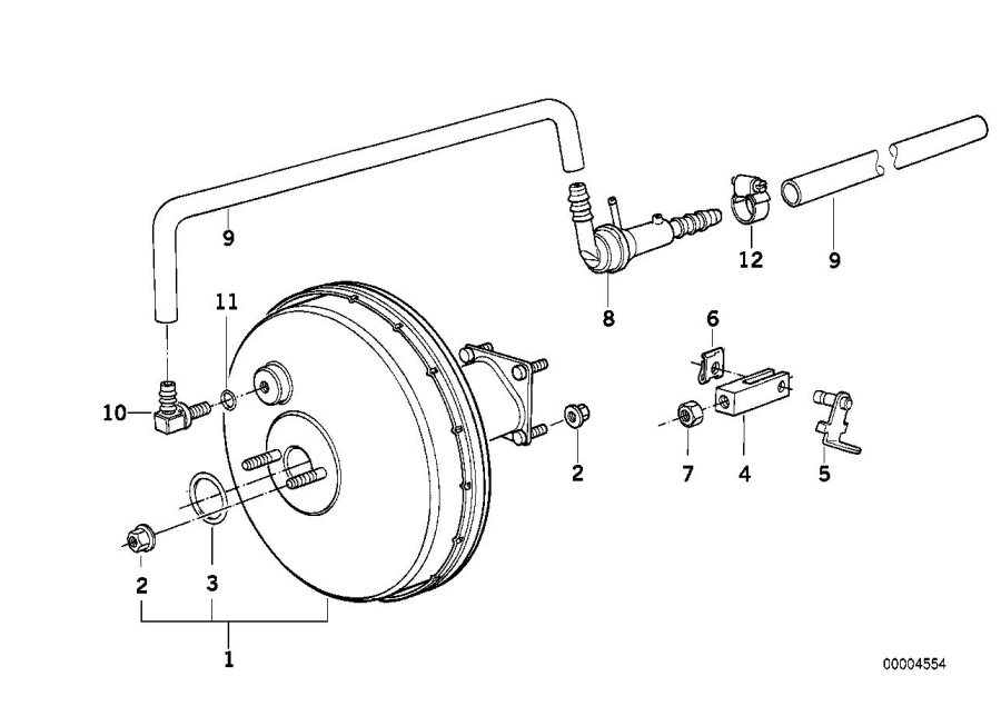 Diagram Power brake unit depression for your BMW