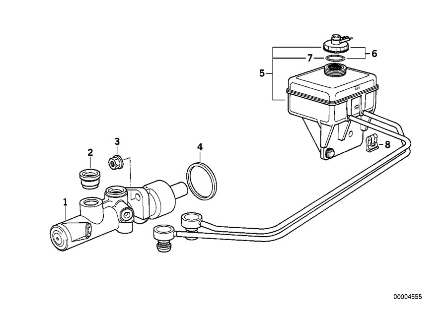 Diagram Brake master CYLINDER/EXPANSION tank for your BMW