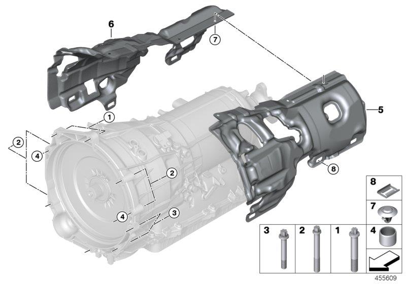 Diagram Gearbox mounting parts for your 2017 BMW M4 GTS   