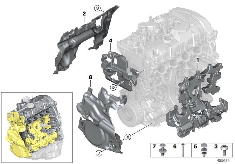 Diagram Engine acoustics for your 2008 BMW M6   