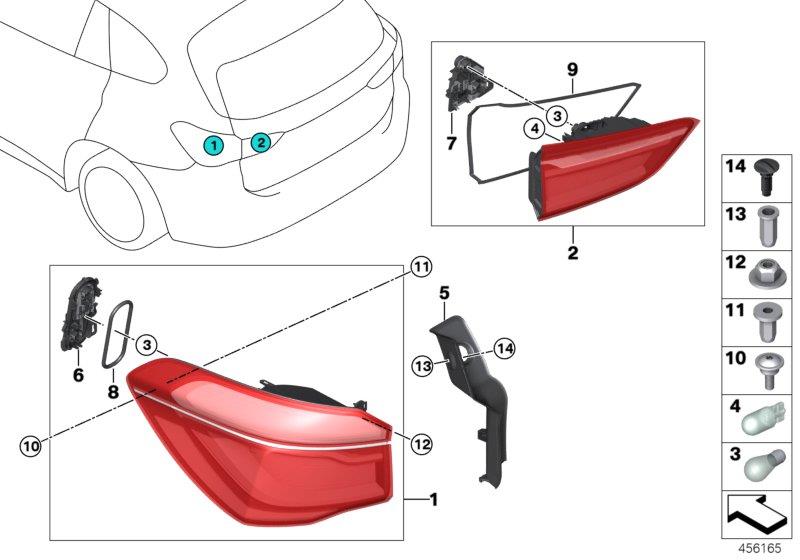 Diagram Rear light for your 2014 BMW X1   