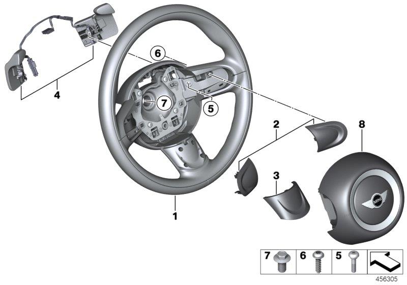 Diagram Sport steer. wheel, airbag/shift paddles for your MINI