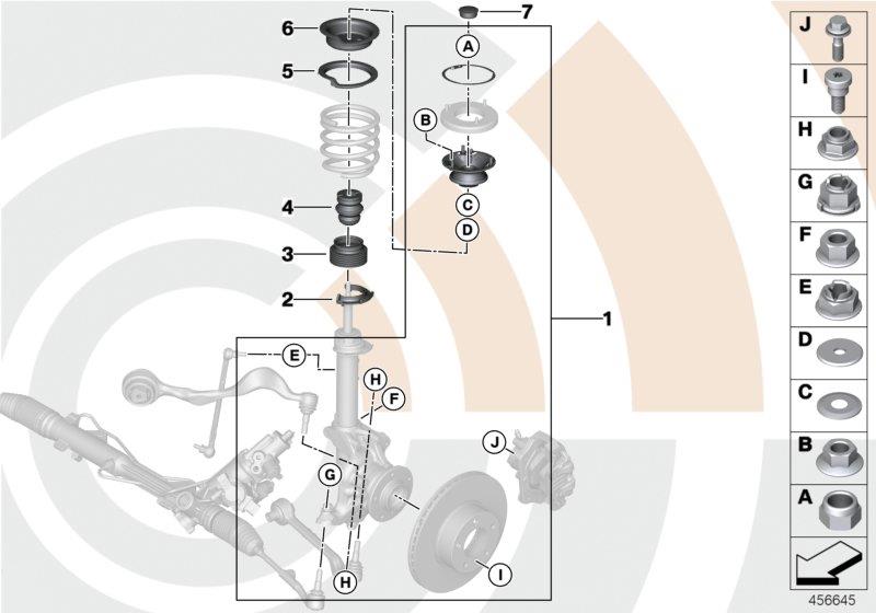 Le diagramme Kit de réparation palier-support pour votre BMW