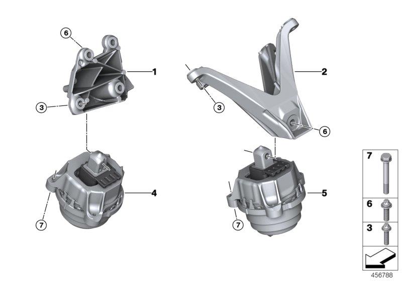 Diagram Engine Suspension for your 2014 BMW M6   