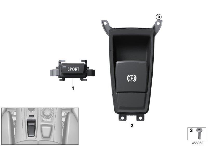 Diagram Parking brake switch for your BMW