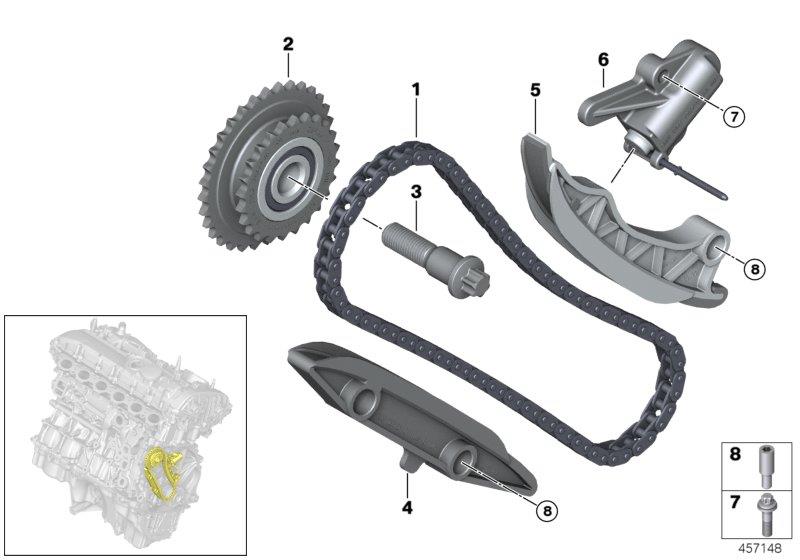 Diagram Timing - Timing Chain Lower P for your BMW X3  