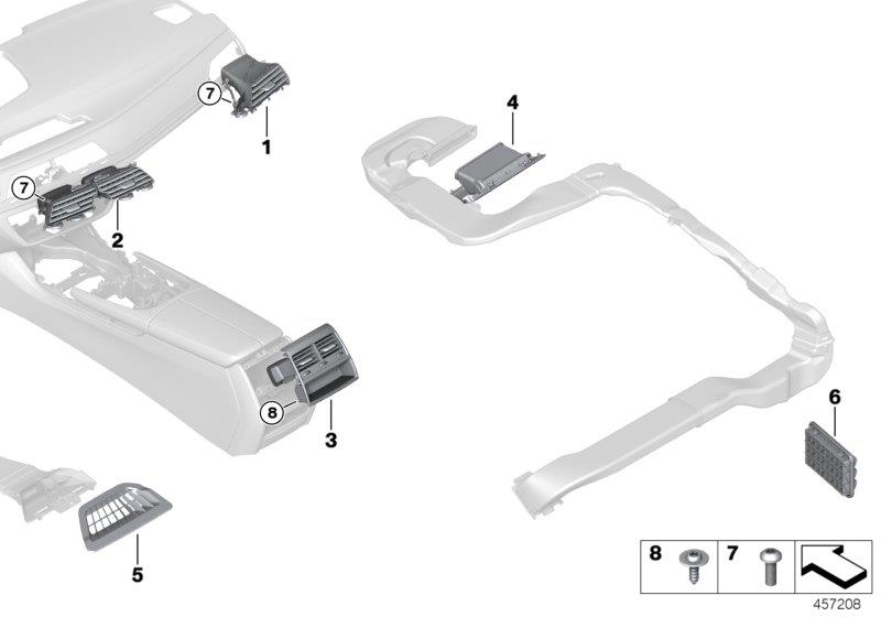 Diagram AIR OUTLET for your BMW