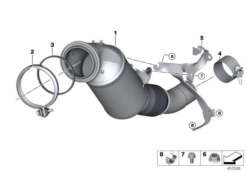 Diagram Engine-side catalytic converter for your 2015 BMW 650iX   