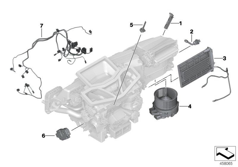 Diagram ELECTRIC PARTS FOR AC UNIT for your 2023 BMW 530i   