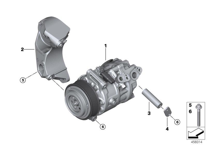 Diagram RP A/C compressor for your 2017 BMW 750iX   