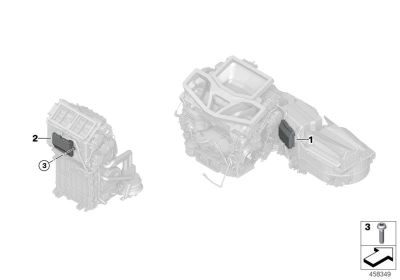 Diagram CONTROL UNIT AIR CONDITIONING SYS. for your BMW