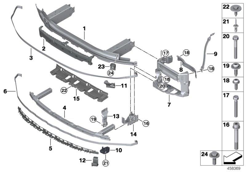 Diagram Carrier, front for your 1996 BMW 530i   