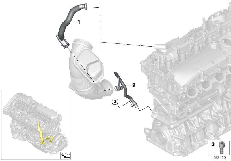 Diagram Crankcase-Ventilation for your BMW