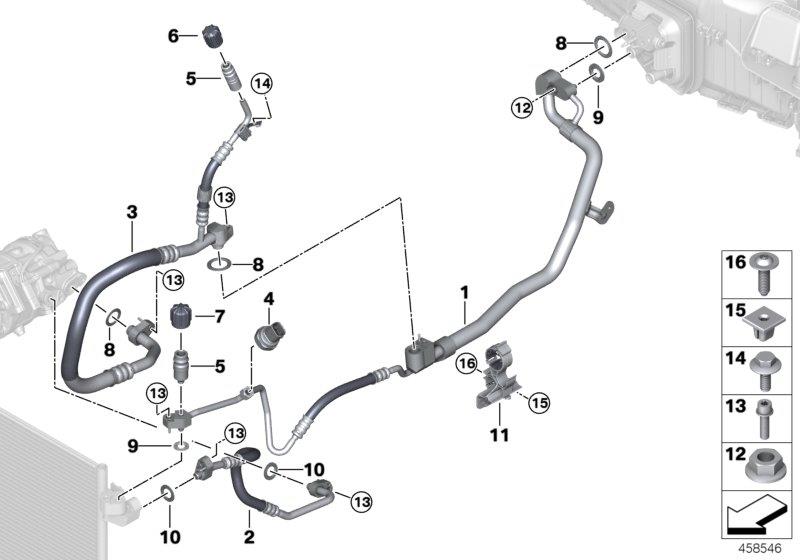 Diagram Coolant lines for your BMW